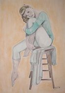 ballet pose as a drawing