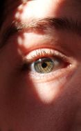 Photo of eye at the sunlight