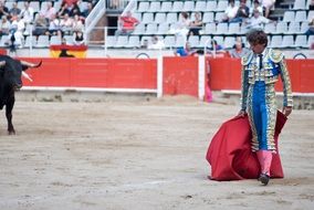 matador on the arena of spanish bullfighting