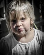 untidy little girl