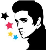 drawn Elvis Presley's profile