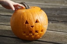 carved orange pumpkin