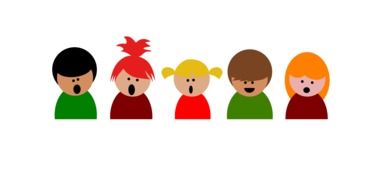 choir of colorful children