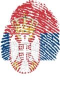 Serbia flag fingerprint