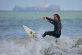 surfer man on waves