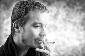 young model smoking