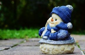 toy snowman like a ceramic figurine