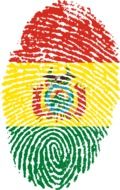 fingerprint in colors of bolivia flag