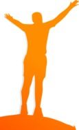 wellness happy man drawing