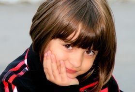 portrait of a girl with brown eyes