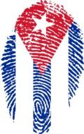 clipart of the cuba flag in the shape of the fingerprint