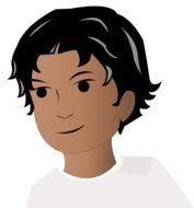 graphic image of a boy