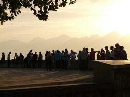 group of people silhouette