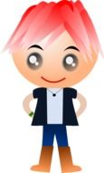 teenager with red hair drawing