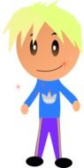 cartoon blonde boy