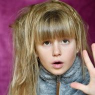 Portrait of girl with blond hair