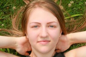 natural looking girl with blond hair