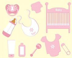 Accessories for the baby clipart