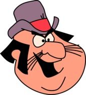 drawn cartoon character with sideburns