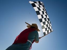 checkered flag as a landmark in racing