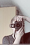 photographer drawing photo camera