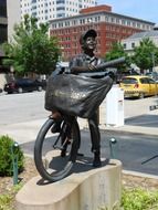 Statue of paper boy