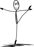 figure of a ballerina with thin legs