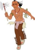 clipart of an indian warrior man