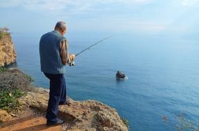 man fishing