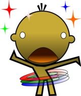 Colorful Dancing man clipart