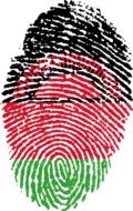 malawi flag fingerprint drawing