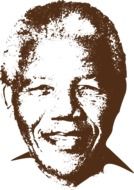 portrait of a mandela as a graphic image