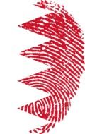 bahrain flag on fingerprint