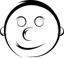 drawn round cartoon face