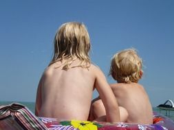the kids after swimming