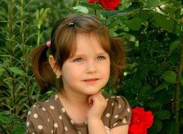 portrait of the dreamy baby girl