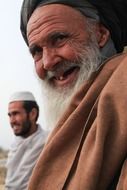 old afghan man in turban