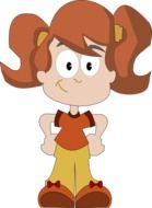 Young cute girl clipart