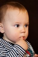 little boy curious