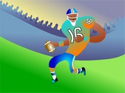 american football player, colorful illustration