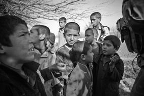 curious children in Afghanistan