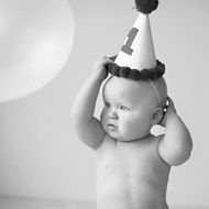 baby boyâs first birthday, portrait