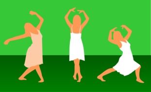 Dancing girl clipart