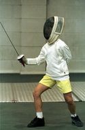 the child is engaged in fencing