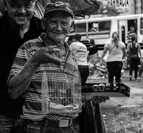 life in venezuela in black and white background