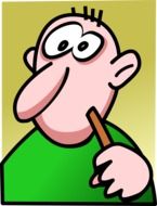 nice thinking man drawing