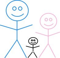 child drawing family
