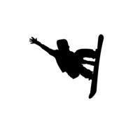 boarder skiing winter drawing