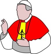 pope bishop priest catholic drawing