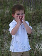 Young amused boy